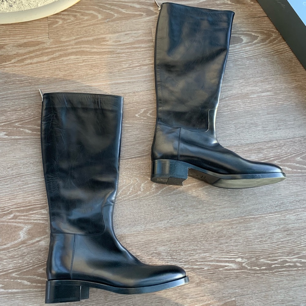 Brand new Barney’s leather boots made in Italy